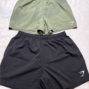 Gymshark Athletic Shorts - Black and Olive